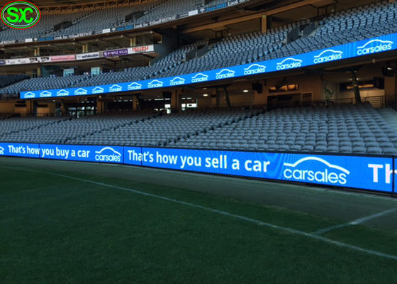 P8 επίδειξη των εξωτερικών περιμέτρου οδηγήσεων γηπέδου ποδοσφαίρου, αθλητική οδηγημένη περίμετρος επίδειξη