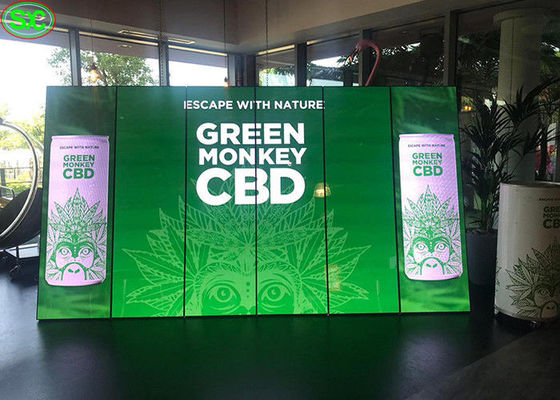 Λεπτές οθόνες αφισών Hd εσωτερικές οδηγημένες, οδηγημένη αφίσα στάσεων επιτροπής επίδειξης P2.5 καθρέφτης