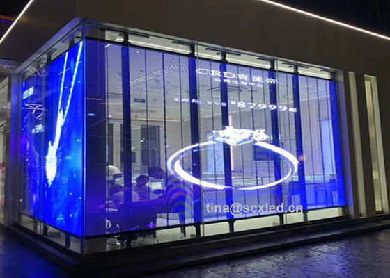 Καλή τιμή Διαφανής οθόνη LED διαφήμισης σε απευθείας σύνδεση