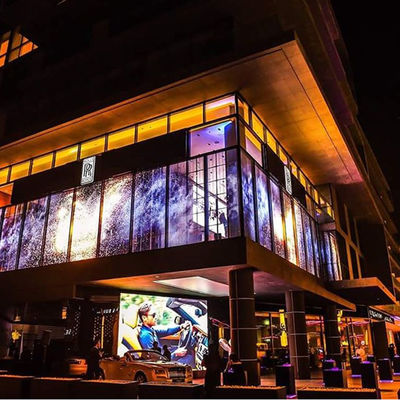 Καλή τιμή Διαφανής οθόνη LED γυάλινου τοίχου P3.91-7.82 5000cd/τ.μ. 160° Γωνία θέασης σε απευθείας σύνδεση