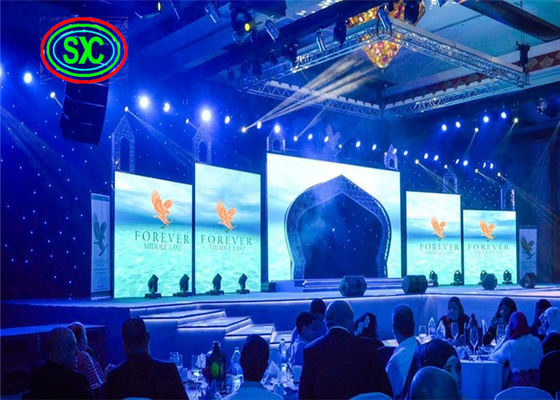 Φωτεινότητα εσωτερικό P3.91 ύψους που διαφημίζει το οδηγημένο σκηνικό υπόβαθρο 1R1G1B επιτροπής