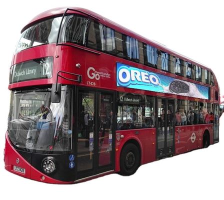 Εξωτερικό λεωφορείο Αδιάβροχα διαφημιστικά πινακίδες LED Πλήρους Χρώματος P5 Πλήρης Χρώματος Προσωρινή Υπηρεσία