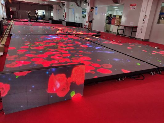 Ενδοσωματικό εξωτερικό P4.81 Πλήρες χρώμα LED πάτωμα χορού Πίνακα 1000x500mm 3ετής εγγύηση