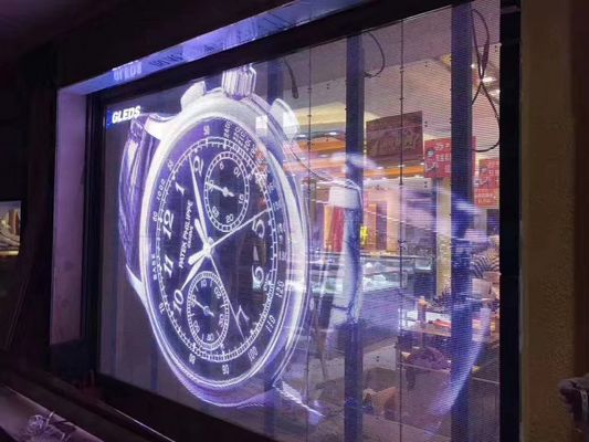 P3.91 Διαφανής πλήρης χρωματική οθόνη LED 100000h Διαρκεια ζωής 1920-3840Hz