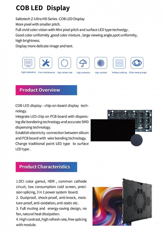 Σύστημα ελέγχου Nova Star 600*337.5mm Σκηνή LED μικρού διαστήματος για διαφήμιση 1