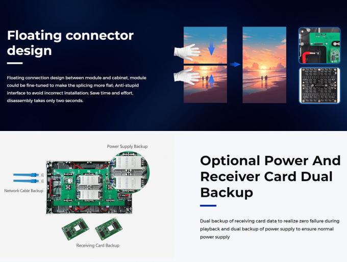 Σύστημα ελέγχου Nova Star 600*337.5mm Σκηνή LED μικρού διαστήματος για διαφήμιση 6